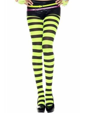 Music Legs Striped‎ Tights NWT